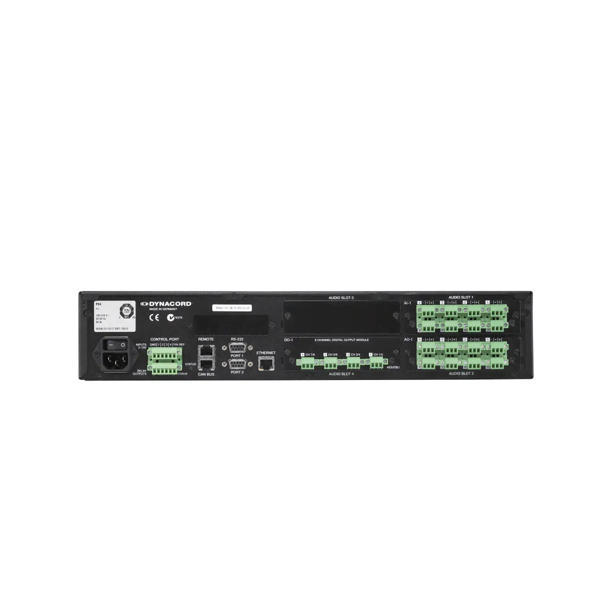 Dynacord P64 Цифровая аудио-матрица 64x64, Ethernet, DSP-1